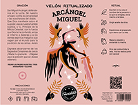 etiqueta rosa arcangel miguel