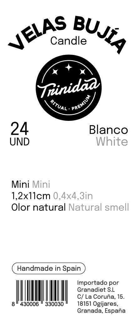 etiqueta bujia blanco
